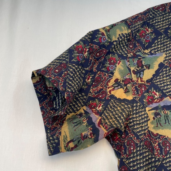 Imperial Poplin Salty Dog Gant Short Sleeve Button Down Shirt Golf Theme Men’s - Picture 9 of 12